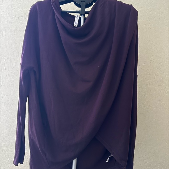 Athleta Deep Purple Women's Poncho Sweater - Picture 3 of 5
